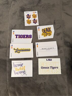 LSU Geaux Tigers Sticker Bundle - Purple & Gold